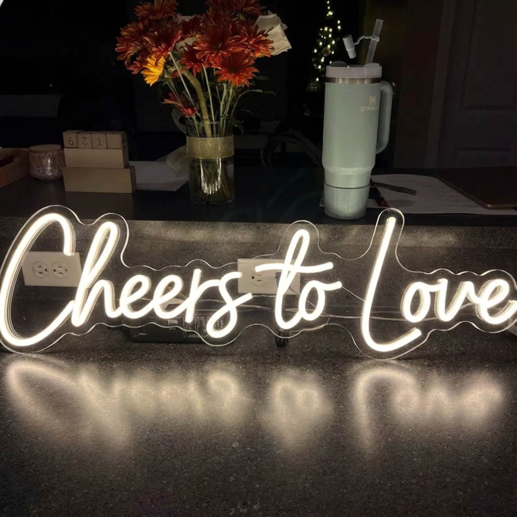 Custom Name  LED Neon Sign | Personalized for Bedroom Decor | Good Vibes Only Neon Sign