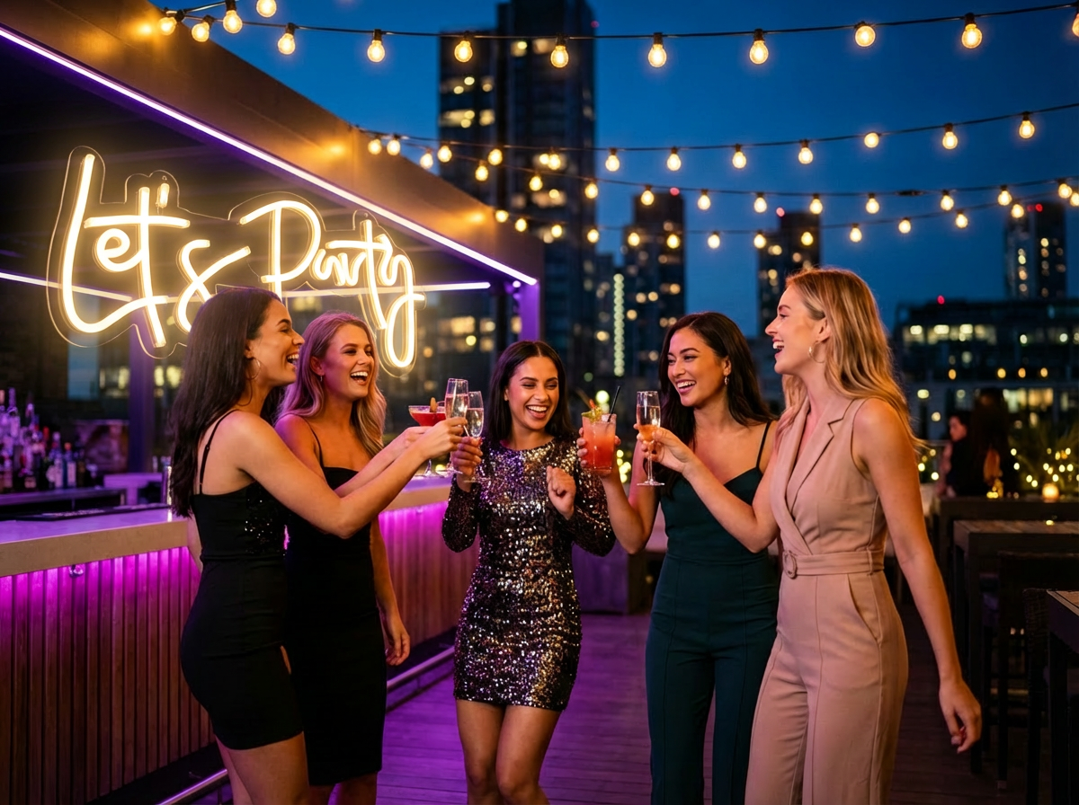 Custom Name  LED Neon Sign | Personalized for Home Bar Decor | Lets Paty Neon Sign