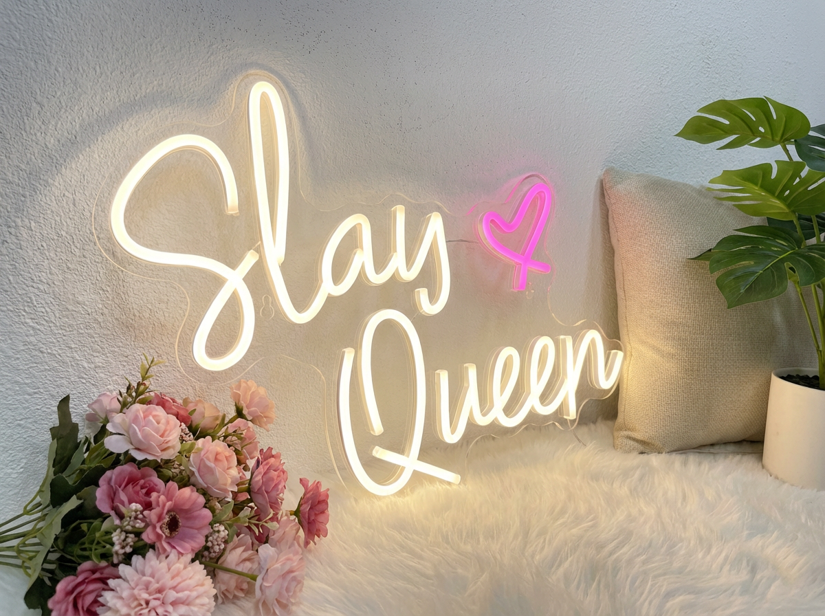 Custom Name  LED Neon Sign | Personalized for Home Bar Decor | Slay Queen Neon Sign
