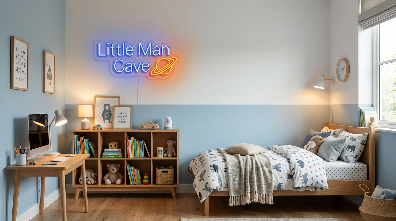 Custom Name Neon Sign For Kids Bedroom | Personalized Gift For Kids | Little man cave neon