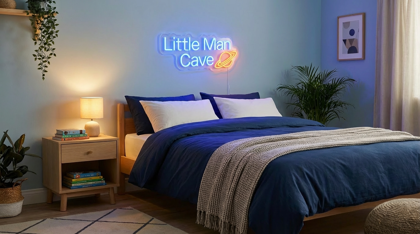 Custom Name Neon Sign For Kids Bedroom | Personalized Gift For Kids | Little man cave neon