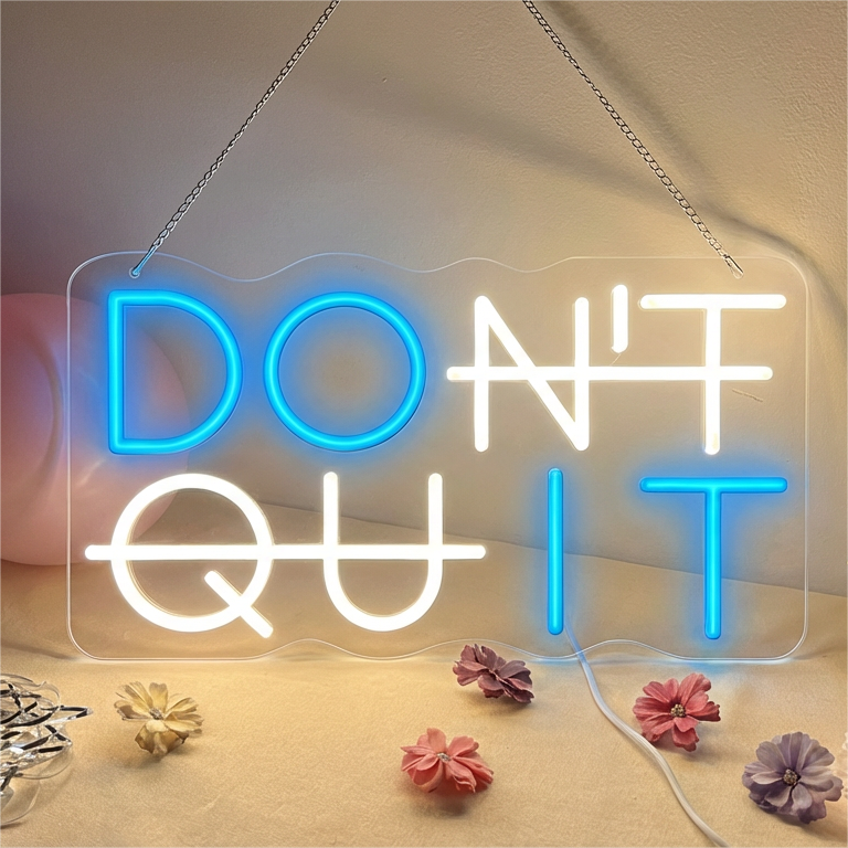 Custom Name Neon Sign For Man Cave | Don't Quit Neon Sign Office Room Gamer Room