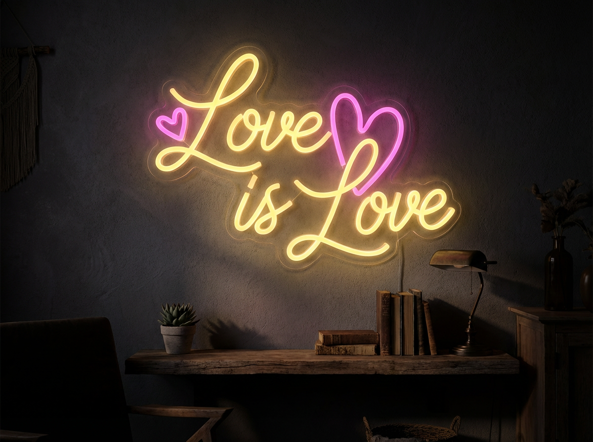 Custom Name  LED Neon Sign | Personalized for Bedroom Decor | Love Neon Sign