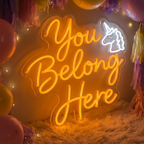 Custom Name You Belong Here LED Neon Sign