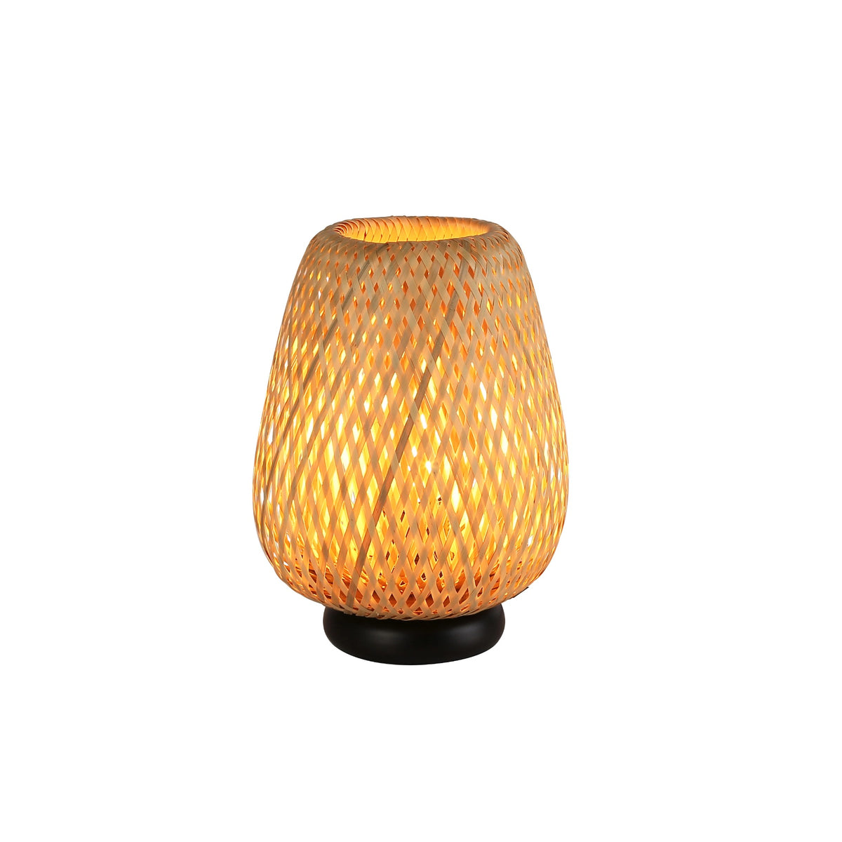 Woven Rattan Table Lamp for Bedroom & Living Room