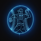 Custom Baseball Bat Neon Sign | Bedroom Decor