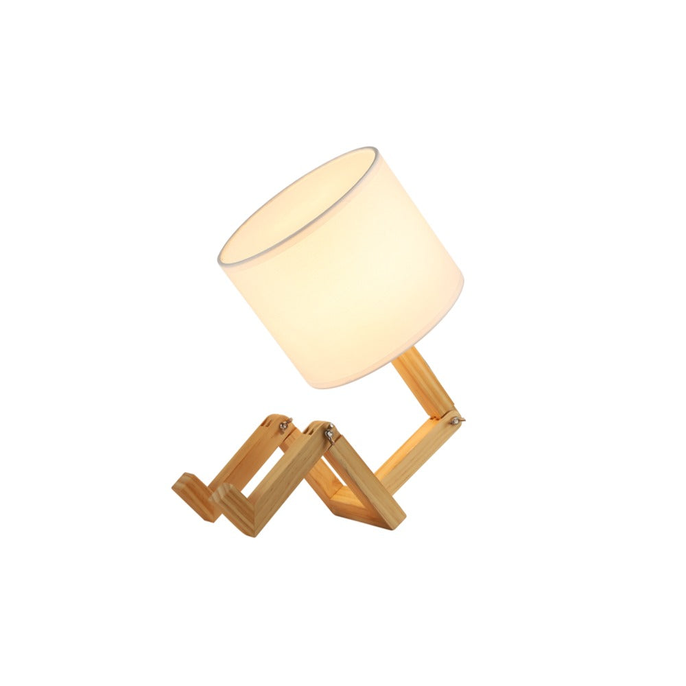 Adjustable Wood Beside Table Lamp for Bedroom