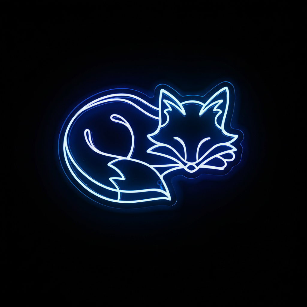 Animal Fox Neon | Custom Name Neon Sign For Kids Bedroom | Personalized Gift For Kids | Kids Room Decor