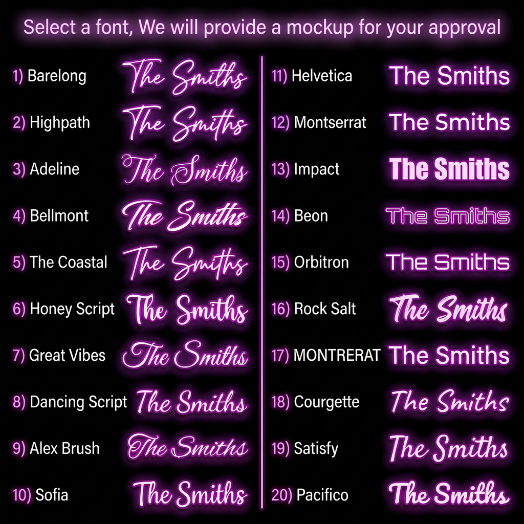 Custom Name  LED Neon Sign | Personalized for Wedding,Bedroom Decor | Last Name Neon Sign