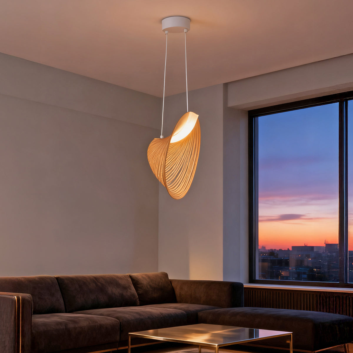 Natural Bamboo Pendant Light for Livingroom