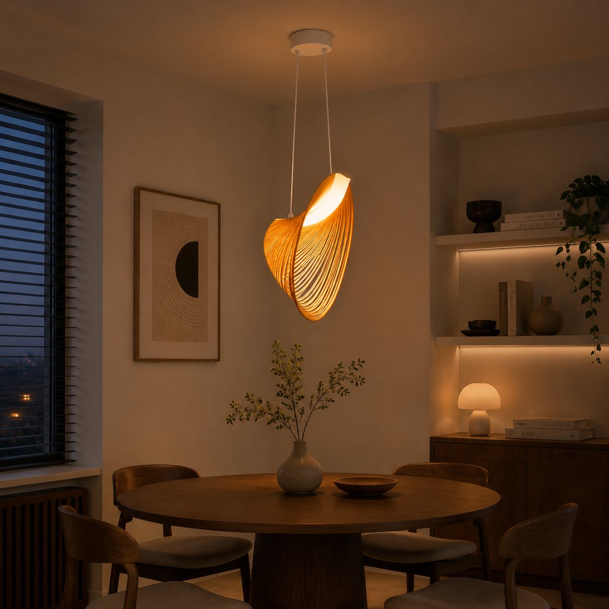 Natural Bamboo Pendant Light for Livingroom