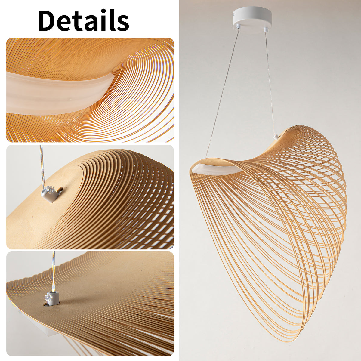 Natural Bamboo Pendant Light for Livingroom