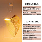 Natural Bamboo Pendant Light for Livingroom