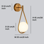 Modern Bedroom Sconce with Opal Globe for Bedroom