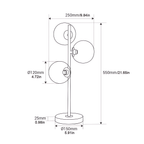 Modern G9 Table Lamp with Glass Shades for Bedroom