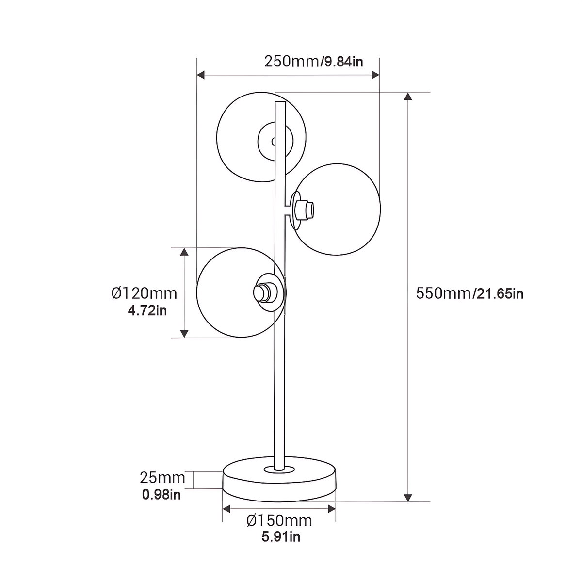 Modern G9 Table Lamp with Glass Shades for Bedroom