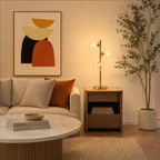 Modern G9 Table Lamp with Glass Shades for Bedroom