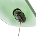 Vintage Green Banker-Style Wall Sconce for Bedrooms