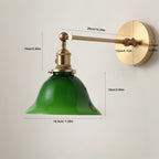Green Mid Century Modern Sconce for Bedroom