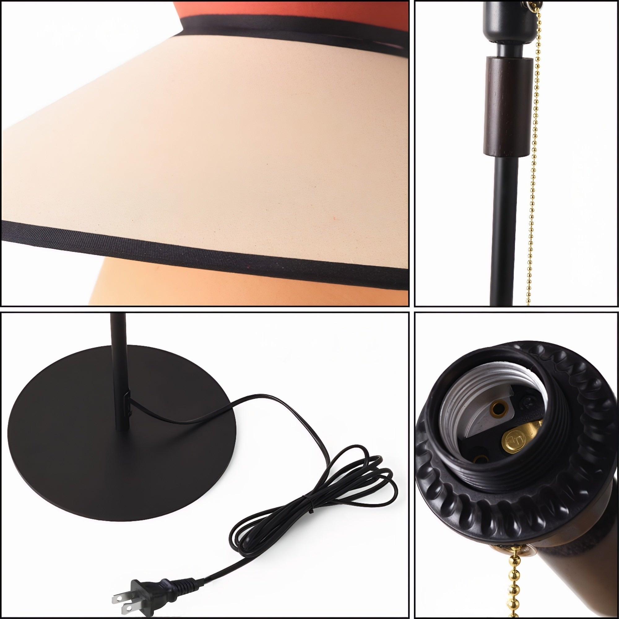 Layered Shade Floor Lamp with Pull Chain