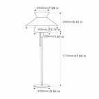 Layered Shade Floor Lamp with Pull Chain