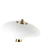 Layered Reflector Floor Lamp in Brushed Gold and White