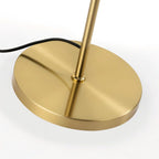 Layered Reflector Floor Lamp in Brushed Gold and White