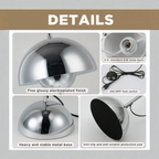 Chrome Dome Reflector Floor Lamp with Foot Switch