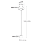 Chrome Dome Reflector Floor Lamp with Foot Switch