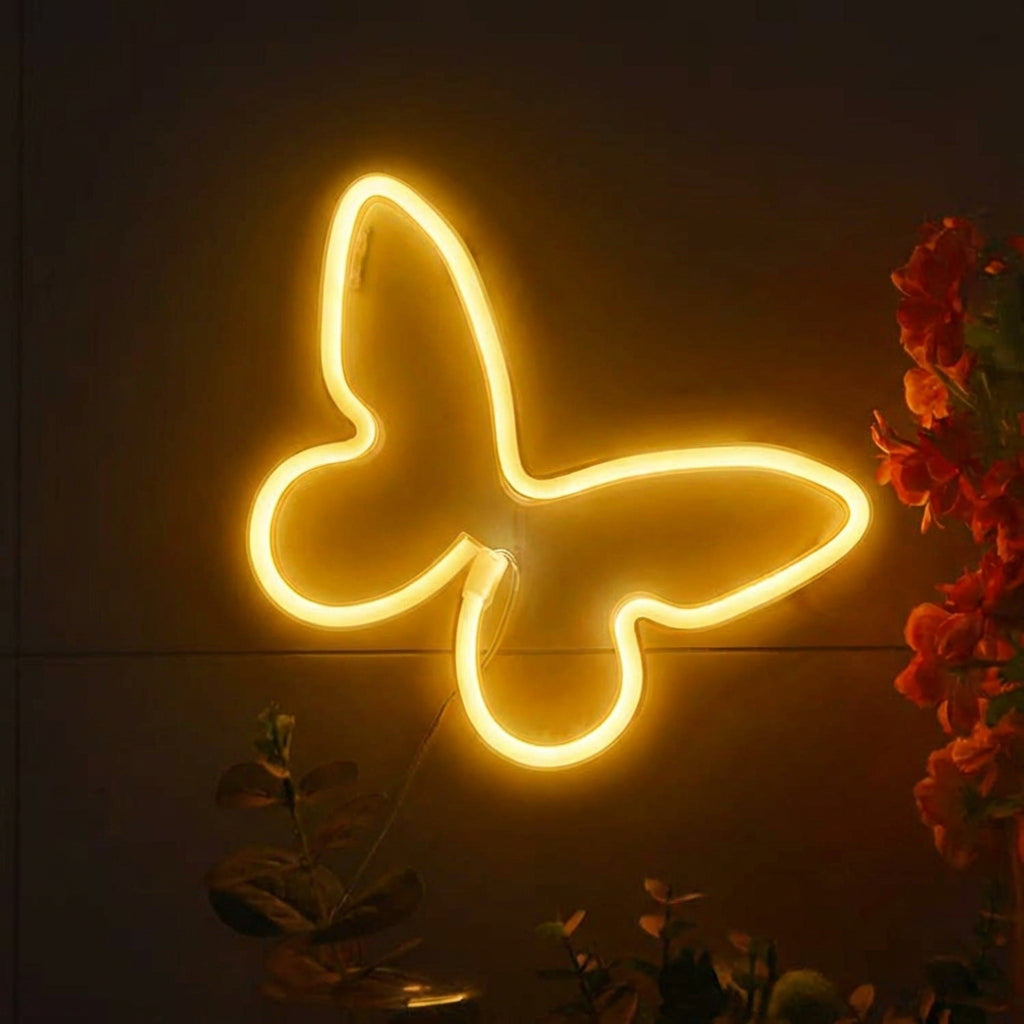 Butterfly Neon Sign| Custom Name Neon Sign For Kids Bedroom | Personalized Gift For Kids | Kids Room Decor