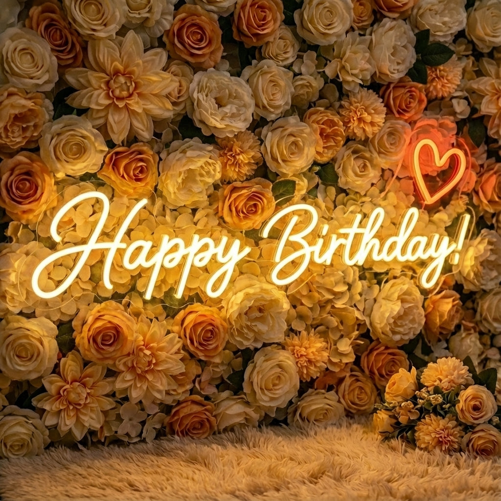 Custom Name Neon Sign |  Personalized Celebration Sign | Party Decor | Happy Birthday LED Light | Room Wall Decor