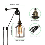 Adjustable Industrial Sconce Lighting for Bedroom