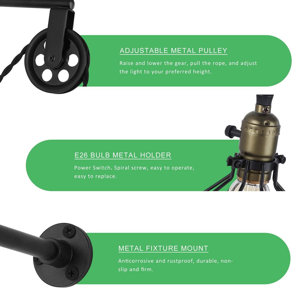 Adjustable Industrial Sconce Lighting for Bedroom