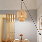 Natural Bamboo Hanging Light for Readding Corner