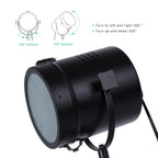 Wood Tripod Floor Lamp with Rotatable Spotlight for Stuido