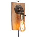 Industrial Pipe Plug-In Wall Sconce steampunk wall sconce