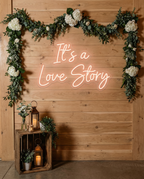 It's a Love Story Wedding Name LED Neon Sign