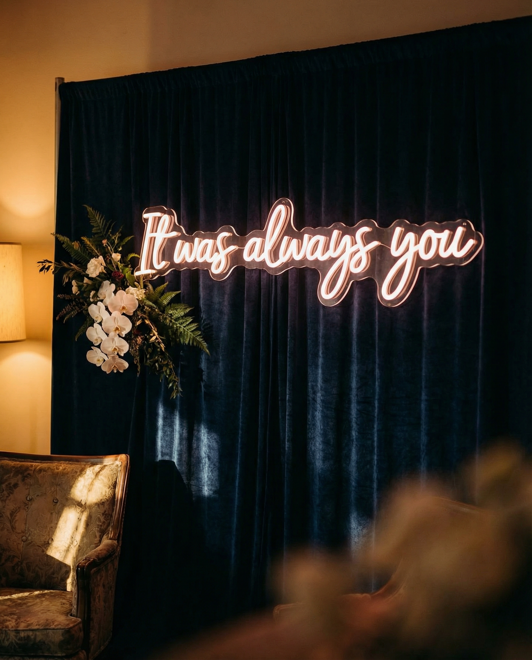 It's a Love Story Wedding Name LED Neon Sign