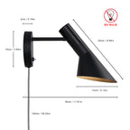 Adjustable Black Wall Mounted Reading Light