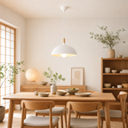 White Metal Dome Pendant Lamp for Kitchen