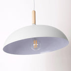 White Metal Dome Pendant Lamp for Kitchen