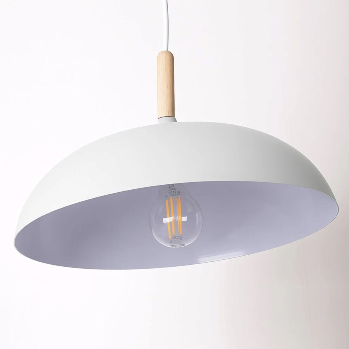 White Metal Dome Pendant Lamp for Kitchen