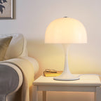 White Mushroom Modern Bedside Lamp for Bedroom