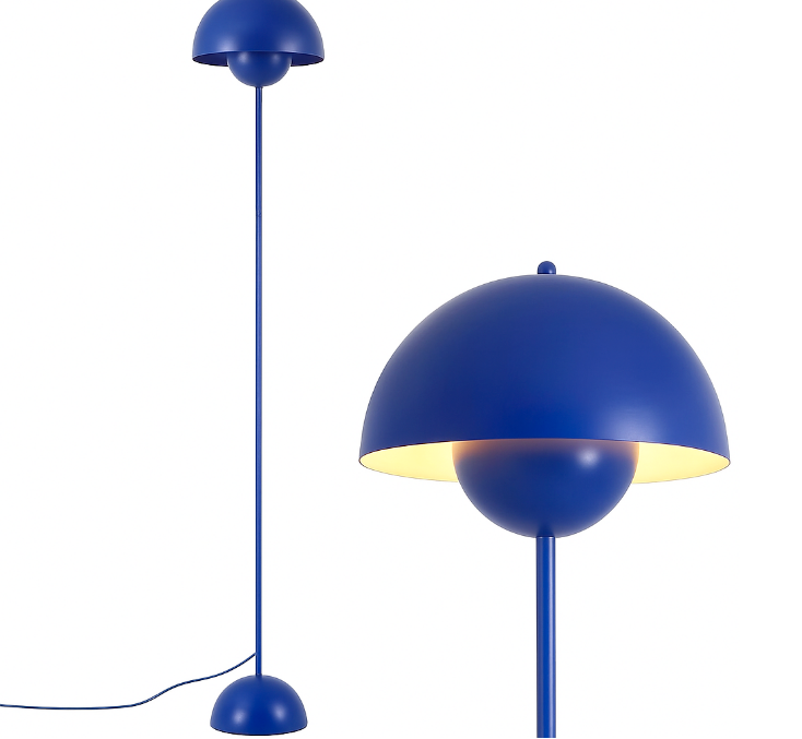 Modern Chrome Floor Lamp with Foot Switch for Living Room
