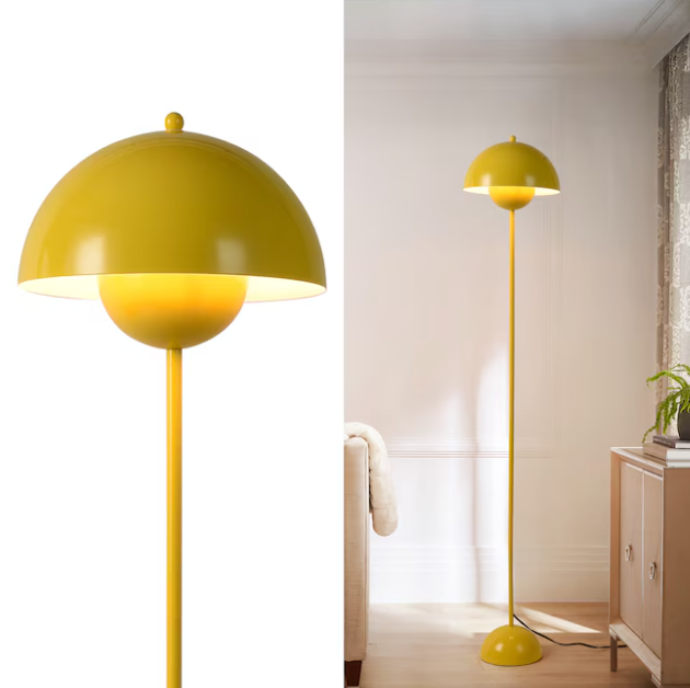Modern Chrome Floor Lamp with Foot Switch for Living Room
