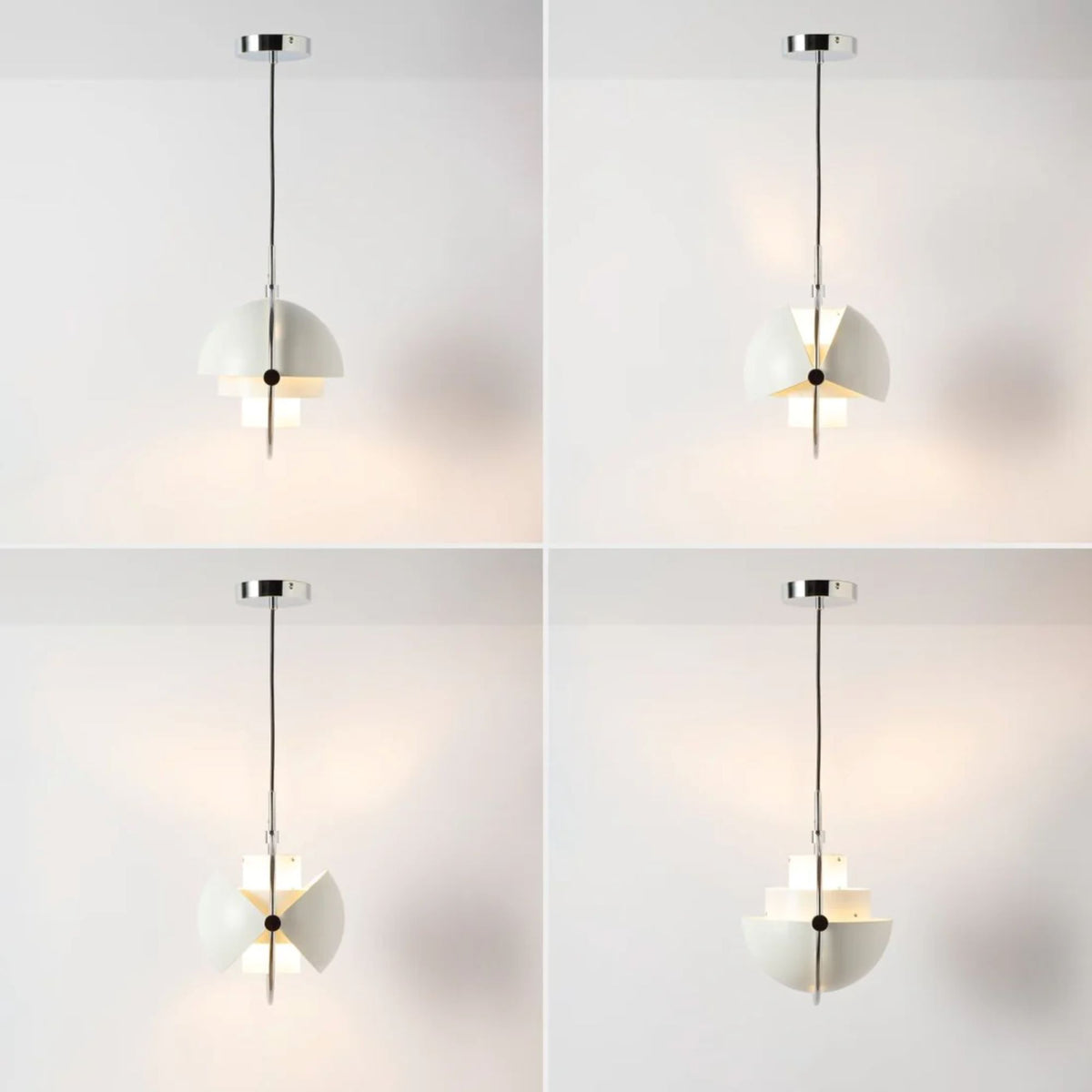 White Modern Pendant Light for Bedroom