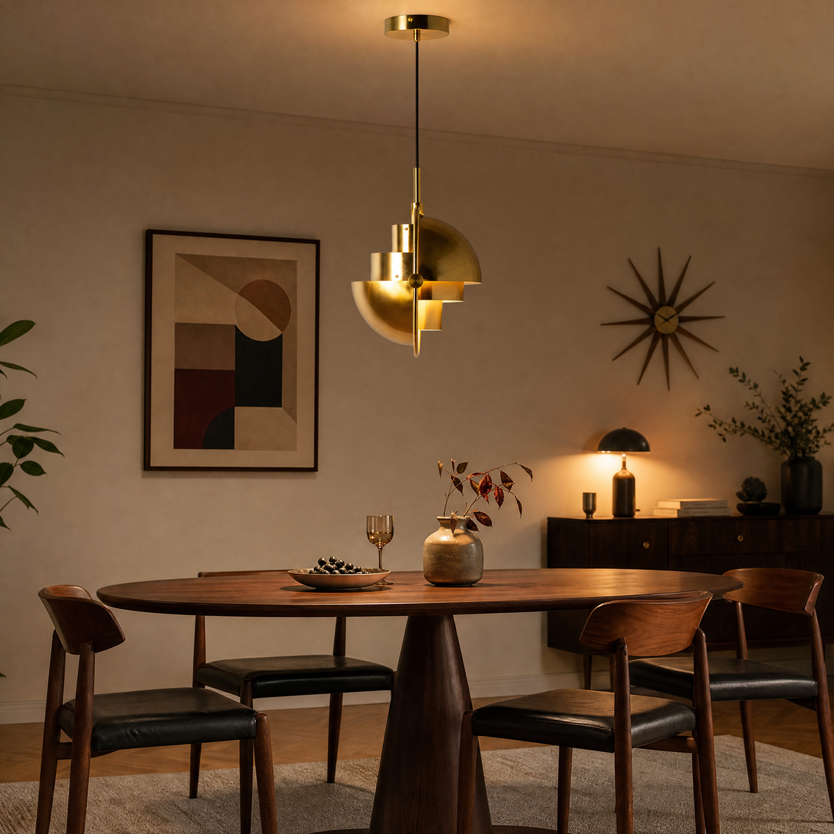 White Modern Pendant Light for Bedroom