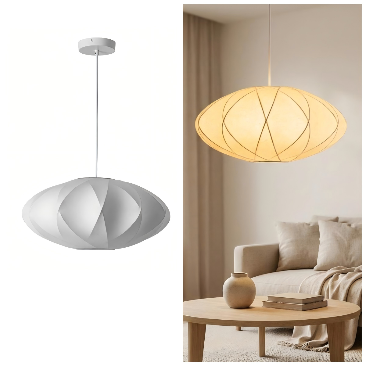 White Saucer Crisscross Bubble Pendant Light For LivingRoom