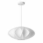 White Saucer Crisscross Bubble Pendant Light For LivingRoom