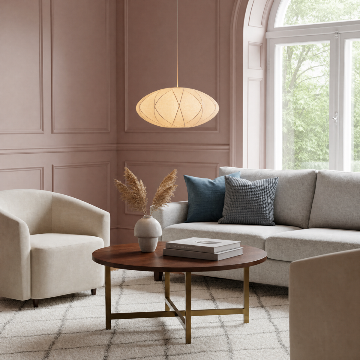 White Saucer Crisscross Bubble Pendant Light For LivingRoom
